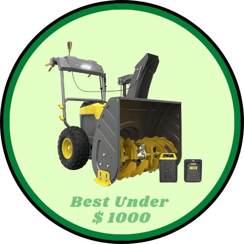 Electric 2 Stage Snow Blower Under $1000