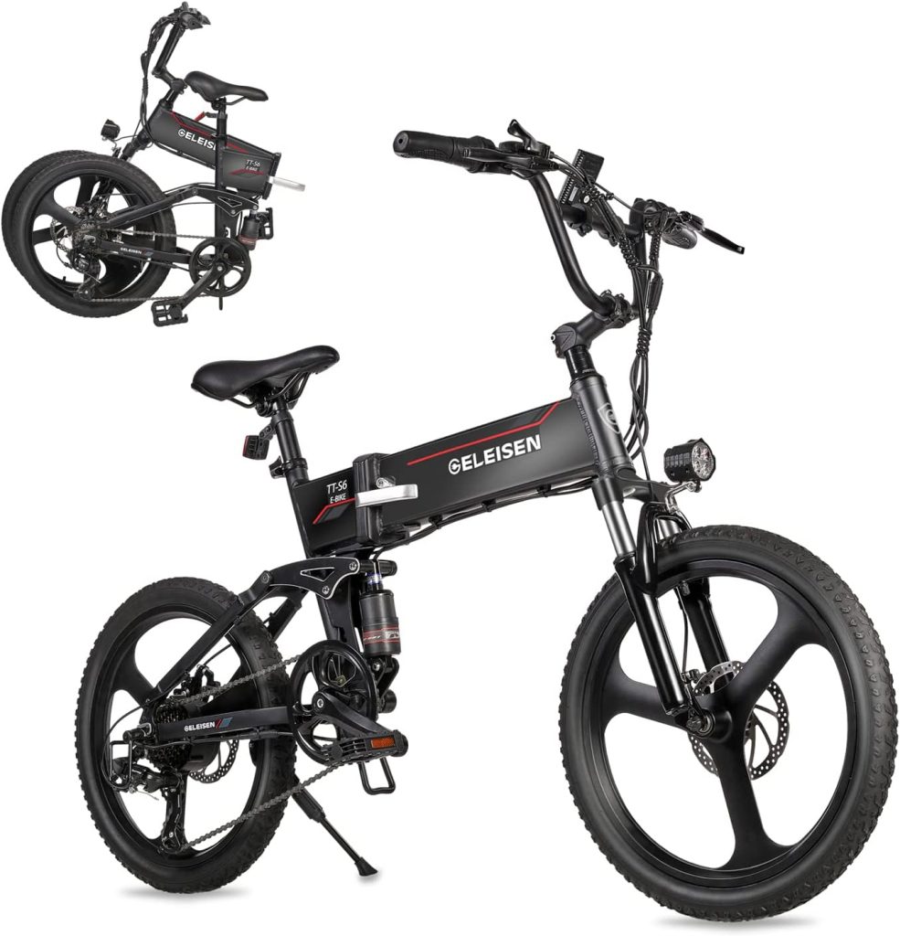 GELEISEN 350W Adult Electric Bicycles Ebike Foldable