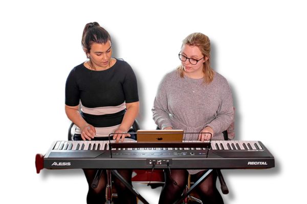 best value digital piano under 1000 play by two girls