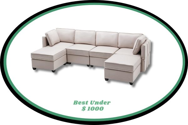 HOMREST Modular Sectional Reversible Sofa Couch 