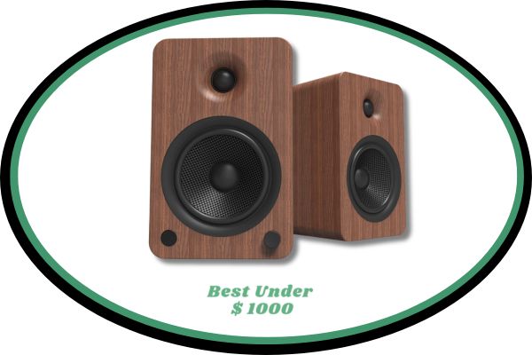 Kanto YU6WALNUT Powered Bookshelf Speakers with Bluetooth